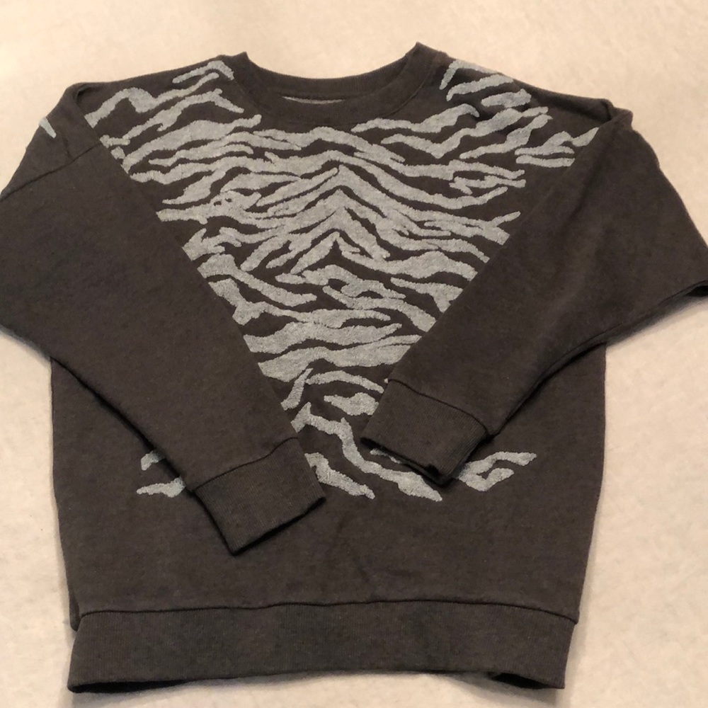 All Saints Zebra Print Sweatshirt